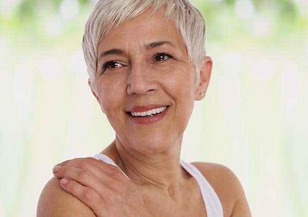 Woman in Wilmington NC with dental implants