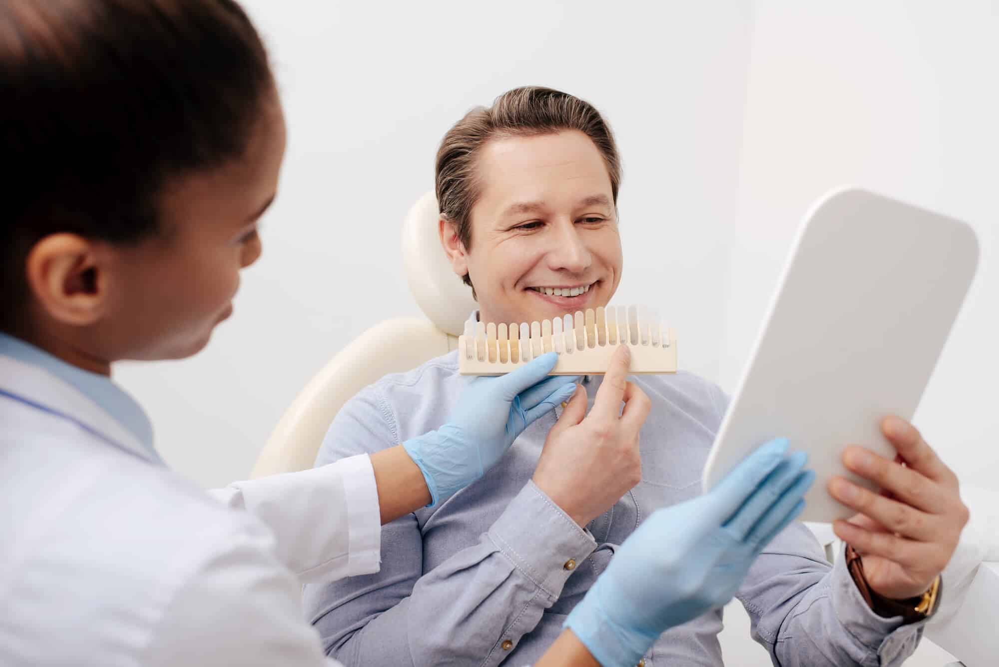 man preparing for his teeth whitening wilmington procedure